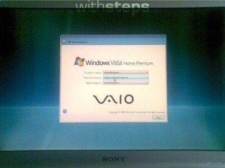 sony vaio recovery disk not working
