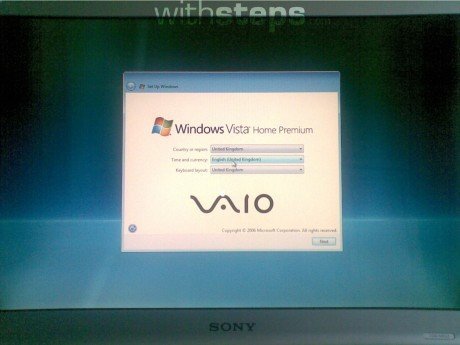 factory restore my sony vaio laptop