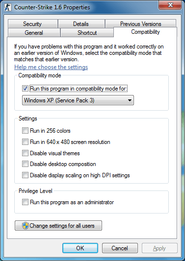 copatibility windows xp sp3